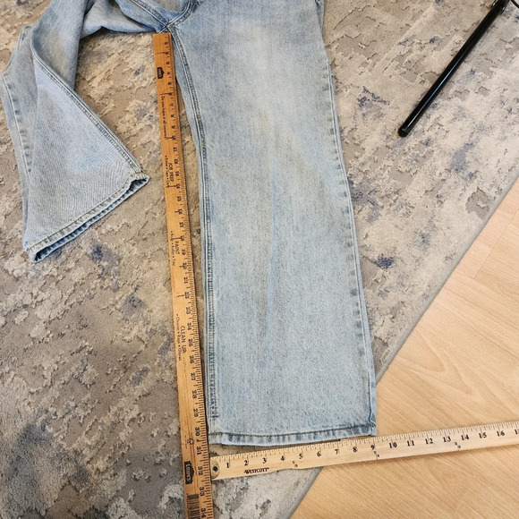 Princess Polly Asymmetrical button fly straight jeans. Women's size 12. - Picture 12 of 15